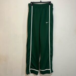 Nike Dri-Fit Side Snap Track Pants Green White Men's Size Small